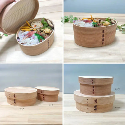 Zhu Zhu Tang Small Cedar Bento Box Unfinished Bamboo Wrap