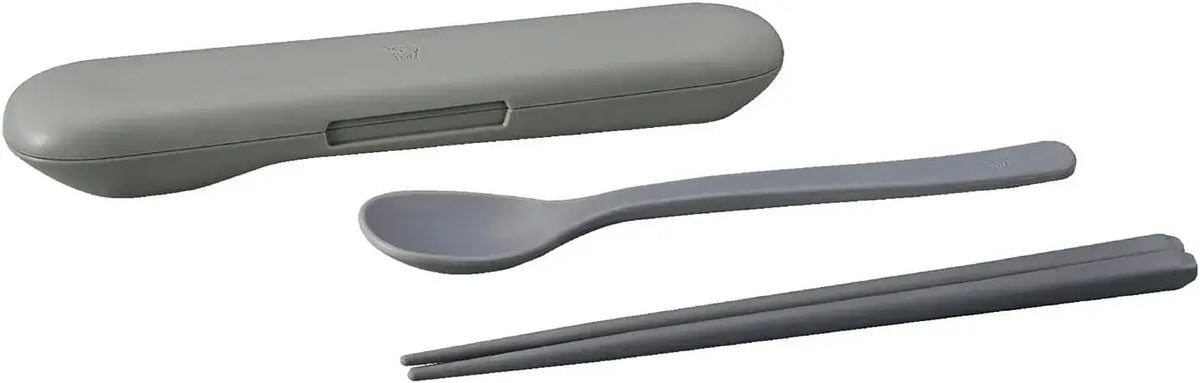 Zojirushi Soup Jar Pouch - Chopsticks & Spoon Set-Cloud Grey - 4974305231550