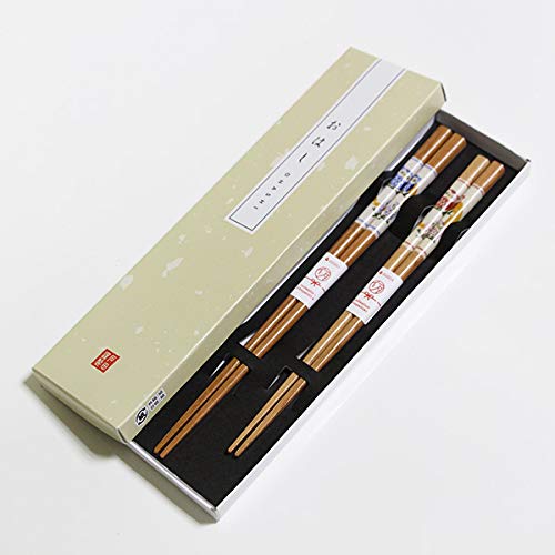 Kobayashi Lacquerware Owl Parent & Child Pair Wooden Chopsticks Set Made In Japan - Gift For Father'S Day Mother'S Day Respect For The Aged Day Marriage 60Th Birthday