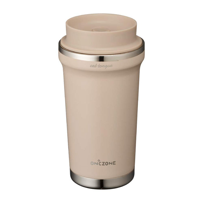 Doshisha Cat Tongue Senka Tumbler 320Ml Pink Beige - Japan Recommended