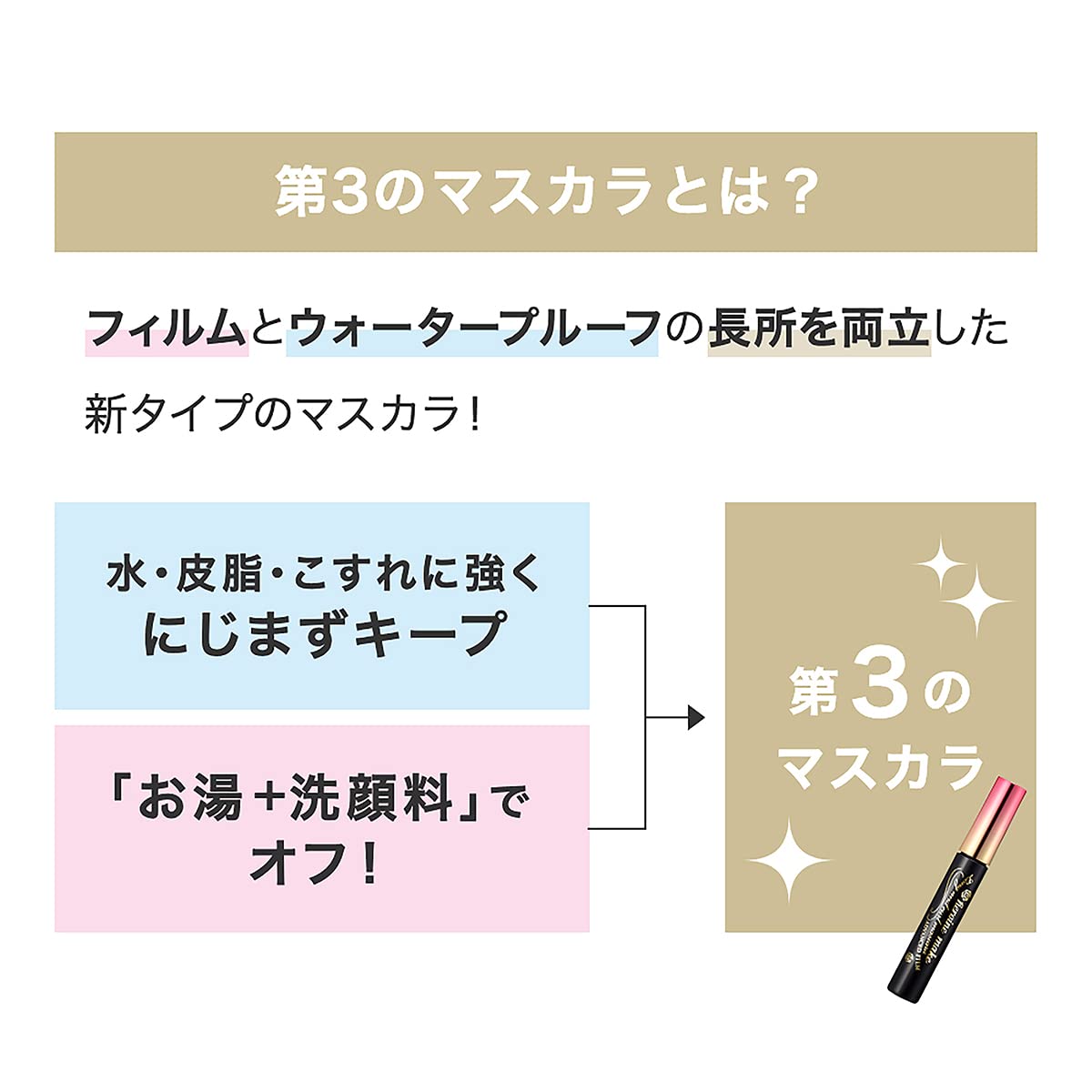 Kissme Heroine Make Long & Curl Advanced Film Mascara in Pinkish Taupe 6G