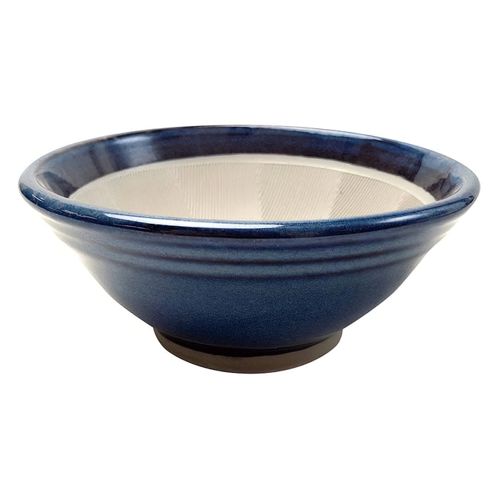 Motoshige Ceramic Blue Suribachi Mortar 28Cm Made In Japan
