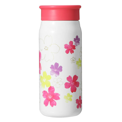 Sakura2024 Stainless Steel Mini Bottle White 355ml - Starbucks Coffee Japan