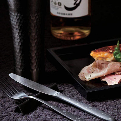 Todai Rikyu Japan Black Crystal Pattern Butter Knife